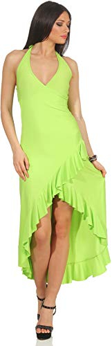 Jela London Vokuhila Tanzkleid Latin Salsa Rock Wickeloptik, Tropisch-Grün