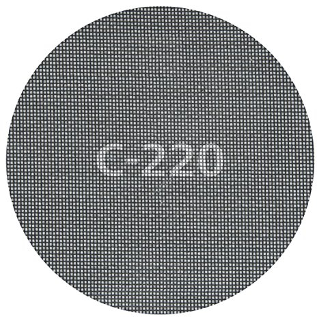 Wolfcraft Haft-Gitterleinen Durchmesser 180 mm, Korn 220, für Haft-Schleifteller, 5 Stück, 5616000