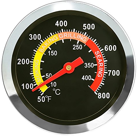 DozyAnt BBQ Barbecue Charcoal Grill Pit Wood Smoker Temperature Gauge Grill Pit Thermometer Fahrenheit for Barbecue Meat Cooking Beef Pork Lamb