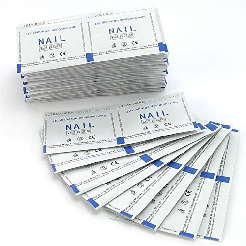 Ukiyo 50/100/150/200pcs Gel Polish Remover Wraps Pads Foil Nail Art Cleaner Manicure w/ Acetone (100pcs)