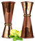 Rastogi Handicrafts Copper Double Jigger Cocktail Shot Glasses. 100% Solid Copper 2 Mix Perfect Craft & Classic Drinks Excellent Christmas Gifts! Set of 2