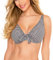 VIVISENCE Bikini Oberteil Damen Bügel Schleife Formend Stützfunktion 3203, Gestreift,75F