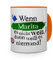 printplanet Tasse mit Namen Marita - Layout: Wenn Marita es Nicht weiß, dann weiß es niemand - Namenstasse, Kaffeebecher, Mug, Becher, Kaffee-Tasse - Farbe Orange