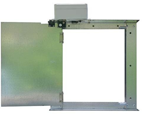 Automatiche Hühnerstalltür AGRIMATIC. Modell MT180. Keine Kabel. Keine Schienen. Kein Verstopfen. Garantierte Verriegelung. Höchste Sicherheit.