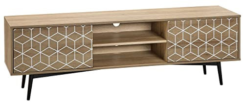 Beliani Porta TV Laminato in Color Legno Chiaro