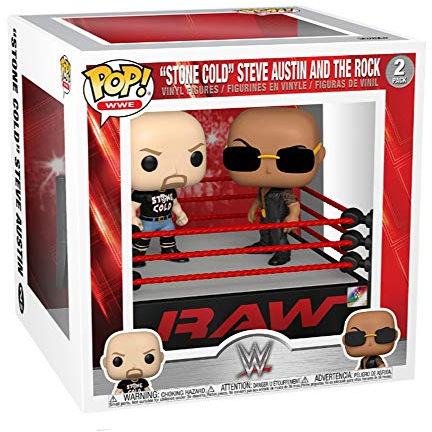 Funko Pop! Moment: WWE - Dwayne The Rock Johnson - The Rock Vs Stone Cold in Wrestling Ring 3/18 - Vinyl-Sammelfigur - Geschenkidee - Offizielle Handelswaren - Spielzeug Für Kinder und Erwachsene