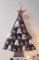 Dekoleidenschaft Adventskalender Tannenbaum aus Filz zum Befüllen, DIY Weihnachtskalender mit 24 aufgenähten Taschen