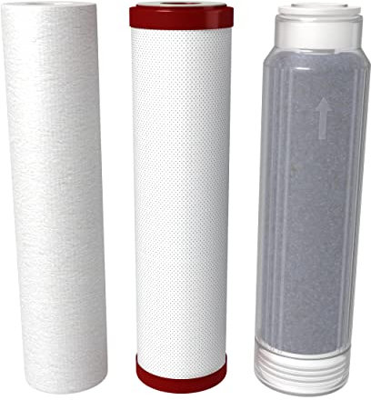 AquaticLife 25,4 cm Sediment-Wasserfilter-Ersatz-Kartuschen-Set Wasserreiniger (Carbon Plus Chlor)