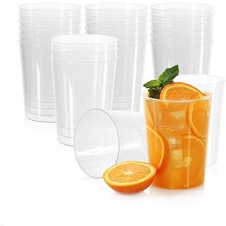 com-four® 24x Vasos reutilizables para fiestas, campamentos y para llevar - reutilizables y aptos para lavavajillas