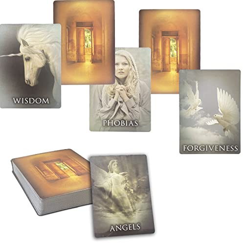 ZOWUBNK Oracle Cards, Past Life Oracle Card, A-44 Card Fortune Telling Love Tarot Cards, Divination CardK,E-Guidebook…