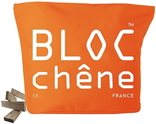 BLOC chêne - Sac Orange - Jeu de Construction de 400 planchettes pour Les Amoureux du Bois