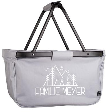 Herz & Heim® Einkaufskorb personalisiert/faltbar/modernes Design/Geschenk-Idee für Jedermann (Adventure)