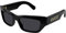 GUCCI Mens GG1296S Sunglasses, Black-Black-Grey, 55