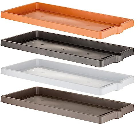 1PEZZO SOTTOVASO PER FIORIERA RETTANGOLARE cm 94 x 36 x 5,5 - antracite
