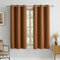 DUALIFE Tende oscuranti lunghe 150 cm, eleganti tende strette per piccole finestre, bagno, lavanderia, decorazioni autunnali (2 pannelli, rovere scuro, marrone dorato, 34 x 54 cm)