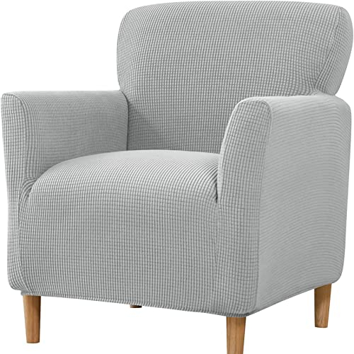DEZYPZAM Sofahusse Sofa Abdeckung Hussen Wannensesselhussen | Accent Stuhlhussen Mit Armlehnen | Lounge Tub Sessel Stuhl Schonbezug, Sofa Überwürfe Sofabezug (Hellgrau)
