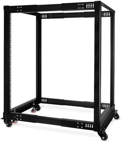 Alphacool 13737 ES 19 Open Frame Serverrack 18HE Verstellbare Tiefe Server Rack Gehäuse