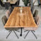 Live Distance Shopping MyTimber® Tischplatte Eiche Massivholz Platte aus Echtholz | Baumkante oder gerade Kante | Naturbelassen oder geölt | EIN Hingucker für jeden Raum (Baumkante - geölt, 70x70cm)
