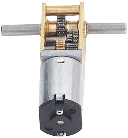 Motore CC a Coppia Elevata da 27 Giri/min, Motoriduttore a Vite Senza Fine da 12 V con Ingranaggi in Metallo e Doppio Albero, per Robot, Forni, Lavatrici
