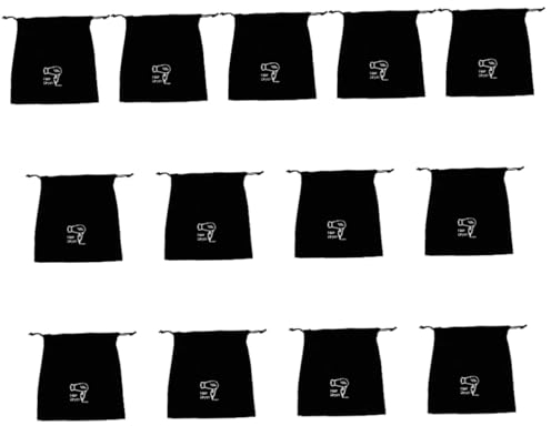 Housoutil 13 Piezas bolsa de almacenamiento para secador de pelo plancha de pelo de viaje gorro secador de pelo secador de pelo de viaje peluca bolsa para secador de pelo cordón envase