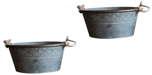 BESPORTBLE 2pièces Seau Vintage pour Décoration Rétro Et Stockage Pratique pour Maison Et Jardin