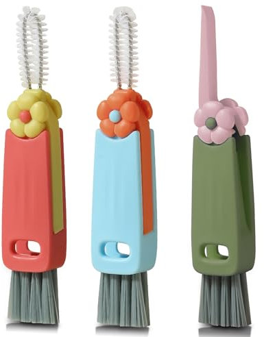 3 in 1 Cup Lid Gap Cleaning Brush Set,Multifunctional Bottle Cleaning Brush,Cup Cup Crevice Cleaning Tools,Water Bottle Cleaner Brush,Home Kitchen Cleaning Tools（3 Pack）