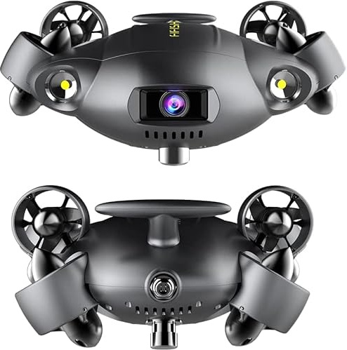 Camolech FIFISH M100 ROV Electric Underwater Drone with 4K Camera Submarine Diving 14400mAH VR Underwater Robot Arm for Pipeline Inspection Fishery for Adults and Kids (M100)