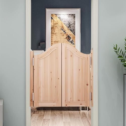 HGOuhK Café Halbhohe Tür Hölzerne Küchenschwingtür, doppelt bündige Innentür for das Heimbüro, Bareingangstür mit halber Taille Vintage-Café-Schwingtür(70x90cm)
