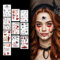 Halloween tattoos vampir Narben Makeup für Erwachsener, 10 Blatt Karneval Kostüm halloween gesicht tattoo aufkleber, Zombie Vampir Hexen Horror Narben Wunden Gruselig Gesichtstattoo, Tattoo Zubehör