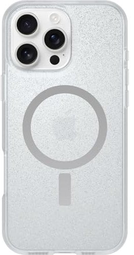OtterBox React Series MagSafe Hülle für iPhone 16 Pro Max, stoßfest, sturzsicher, ultraschlank, schützende Hülle, Getestet nach Militärstandard, Stardust/Transparent