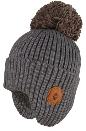 maximo MINI-Mütze, Umschlag, Pompon Ohrenteil