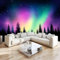 Vlies Fototapete Realismus Sternenhimmel Nordlichter - Foto Tapete Schlafzimmer Wohnzimmer Moderne Vliestapete 200 x 140 cm Wandtapete Motivtapeten Bildtapete 3D Effekt Wand Dekoration
