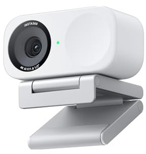 Insta360 Link 2C Standard Bundle Arctic White - 4K Webcam for PC/Mac, 1/2 Sensor, Auto Framing, HDR, AI Noise-Canceling Mic, Gesture Control for Streaming