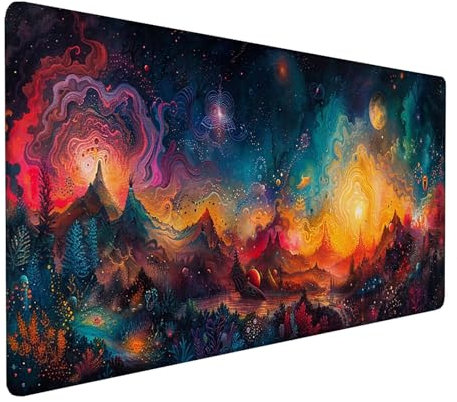 Alfombrilla Ratón XXL 700x300x3mm, Gaming Alfombrilla Ratón Ocaso, Alfombrilla Escritorio con Base de Goma Antideslizante, Alfombrilla Teclado y Raton, Pc Gaming Accesorios, Regalos, Coloreado I-K-8