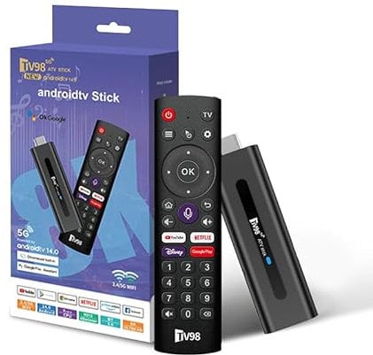 Android TV Stick12.0 DDR4 2GB RAM 16GB H313 Quad-Core 64bit WiFi6 Dual WiFi 2.4G/5G 4K HDR10+ Ultra USB HD Smart TV Stick (H 2+16 APP)