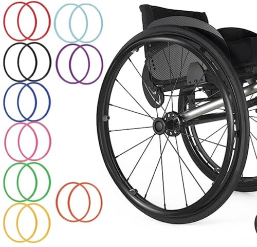 22-Zoll-Silikon-Rollstuhl-Schiebefelgenabdeckungen, rutschfeste, Verschleißfeste Handschiebeabdeckung, 1 Paar Rollstuhl-Hinterrad-Schiebefelgenabdeckung, Verbessert Den Halt(Schwarz)