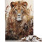 Puzzle „Der goldene König der Löwen“ für Erwachsene und Kinder. Tolles Geschenk, Herausforderungsspielzeug, Lernspiel, Heimdekoration, ab 14 Jahren, 1500 Teile (85 x 57 cm)