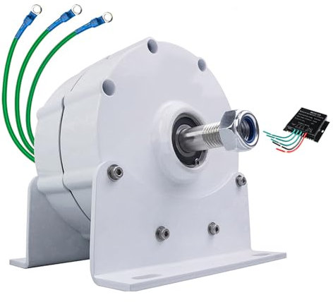 HENGJINGTR 10000W 12V-220V Generador De Imán Permanente Eléctrico, Alternador Magnético Sin Escobillas De 500R/M De Aire AC De Baja Velocidad para El Generador De Agua/Turbina Eólica,12V