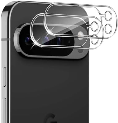 GEEMEE For Google Pixel 9 Pro Camera Lens Screen Protector,9H Hardness 2.5D Scratch-Proof Explosion-Proof Camera Protective Film,HD Clear Anti Fingerprint Bubble Free Glass -2 Pack