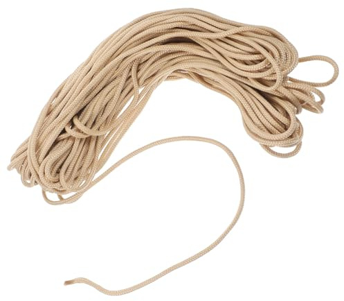 Veemoon 25m Khaki Braided Picture Hanging Cord 3mm Thick Rope for Photo Frame Hanging DIY Craft Making and Wall Decoration