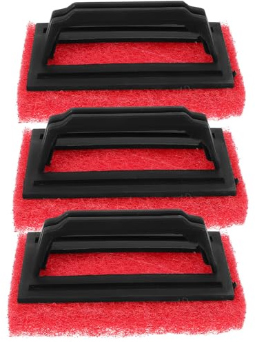 Toyvian Lot de 3 Brosses de Nettoyage pour Sérigraphie Poignée Tampons en Éponge Résistants à l'usure Couleur Rouge pour Enlever L'Encre et Accessoires de Sérigraphie Compact et
