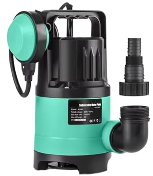 400W Submersible Water Pump 7500L/H Utility Thermoplastic Electric Portable Transfer Pool Pond Draining Sump Pump