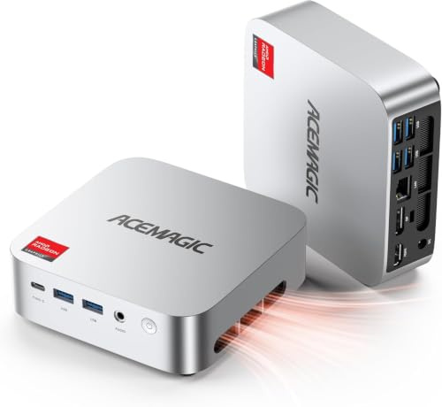 ACEMAGIC K1 Mini PC, AMD R2544(4C/8T, up to 3.7GHz, outperforms 4300U/3150U/3250U), 16GB DDR4, 256GB NVMe SSD up to 4TB. 4K Triple Display HDMI2.0/DP1.4/Type-C, WiFi5 BT4.2 Compact Business Desktop | Compact Desktop