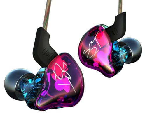 Yinyoo KZ ZST Colorful Hybrid Balance Armature with Dynamic In-ear Earphone 1BA+1DD Hifi Headset (Purple, No mic)