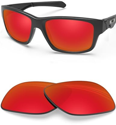 BlazerBuck Polycarbonat Polarisierte Ersatzgläser für Oakley Jupiter Squared OO9135 - Feuerrot AR Beschichtet