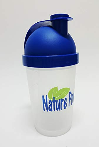 Nature Power Schüttelbecher - Shaker - 600 ml Volumen - mit Siebeinsatz - aus Polypropylen