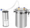 Pssopp Hffheer Elektrische Melkmaschine Tragbarer Edelstahl Melker 2L Melker mit Flasche und Unterdruckpumpe(für Ziege)
