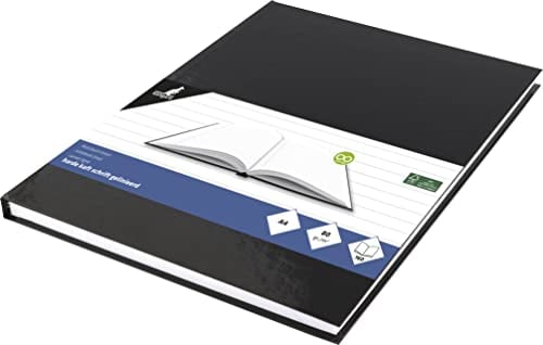 Notizbuch Kangaro A4 liniert hard cover 80 blatt 80g schwarz