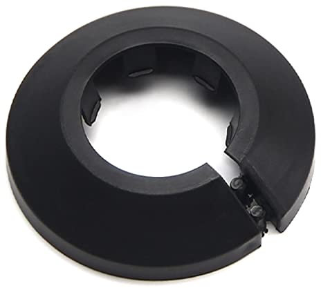 MroMax Fit 0.98 Outer Diameter Flange Water Pipe Cover Decoration Black Pipe Cover Radiator PP Plastic 25mm Escutcheon Collar for Wall Pipe Tube Decoration 1Pc
