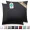 Blumtal Mako Satin Kissenbezug 40x40 Baumwolle Schwarz - 2er Set Kissenbezüge aus 100% Baumwolle - Edle Glanzoptik & Reißverschluss - Satin Kissenbezug für Kissen 40x40 Dekokissen & Sofakissen